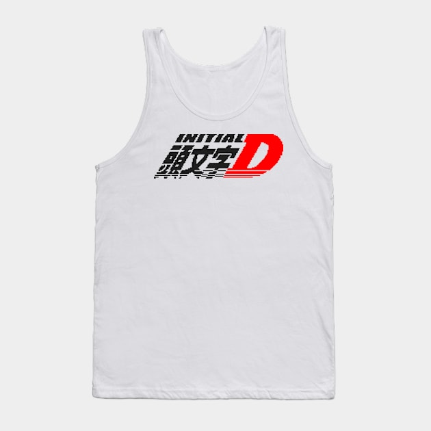 Initial D Logo Pixel Art 1 Tank Top by grphc_dsg21